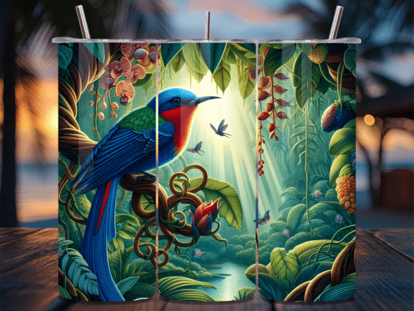 Download Lush Jungle Bird Tumbler Wrap - Tumbler wrap Collection