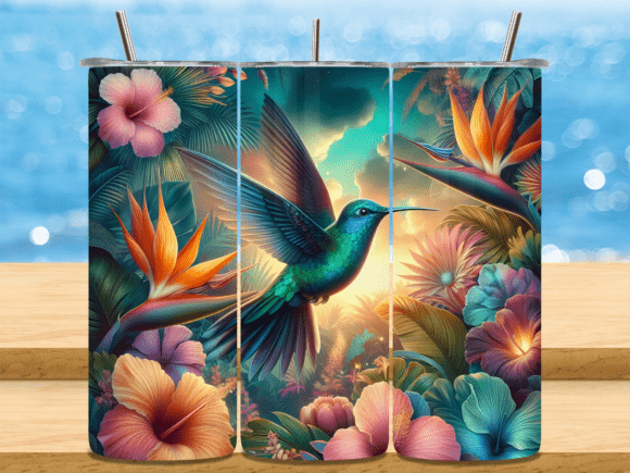 Download Tropical Hummingbird Bird Tumbler Wrap - Tumbler wrap Collection
