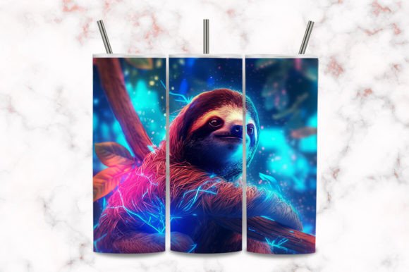 Download Sloth Design 40oz Tumbler Wrap Png - Tumbler wrap Collection
