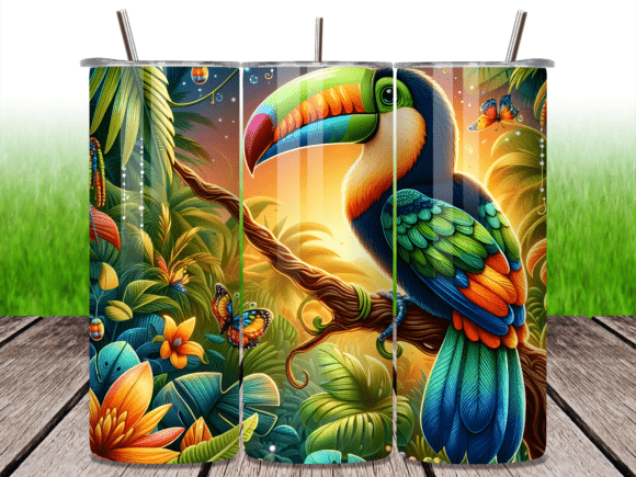 Download Tropical Toucan Bird Tumbler Wrap - Tumbler wrap Collection