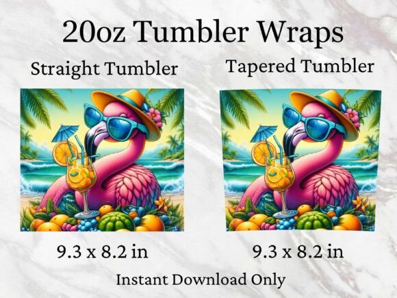 Download Tropical Drink Flamingo Tumbler Wrap PNG - Tumbler wrap Collection