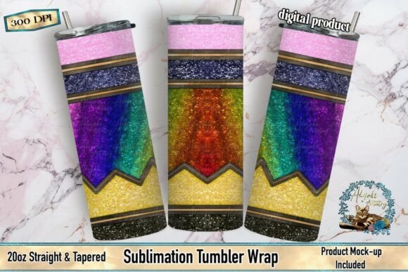 Download Glitter Pencil Teacher Tumbler Wrap - Tumbler wrap Collection