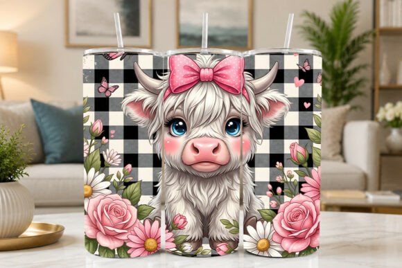 Download Cute Highland Cow Tumbler Wrap - Tumbler wrap Collection