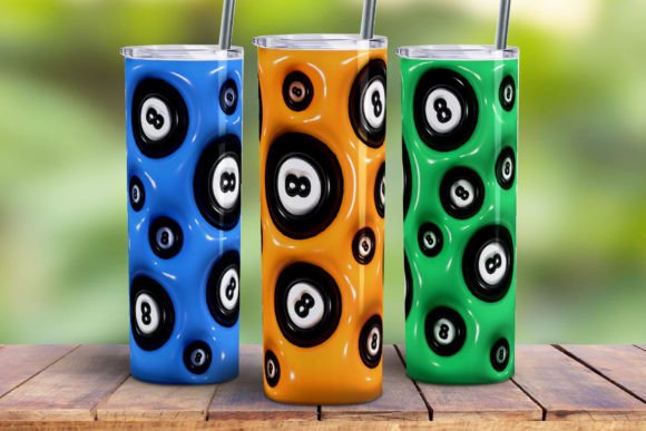 Download 3D 8 Ball Pool Tumbler Wrap Bundle-6 PNG - Tumbler wrap Collection