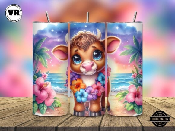Download Adorable Highland Cow Tumbler Wrap Png - Tumbler wrap Collection