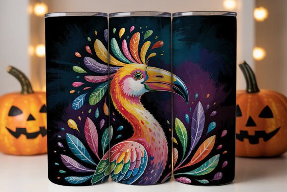Download Rainbow Tropical Bird 20oz Tumbler Wrap - Tumbler wrap Collection