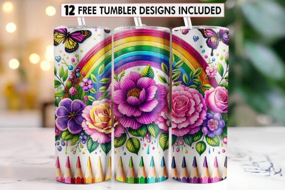 Download Glitter Pencil Teacher Tumbler Wrap - Tumbler wrap Collection