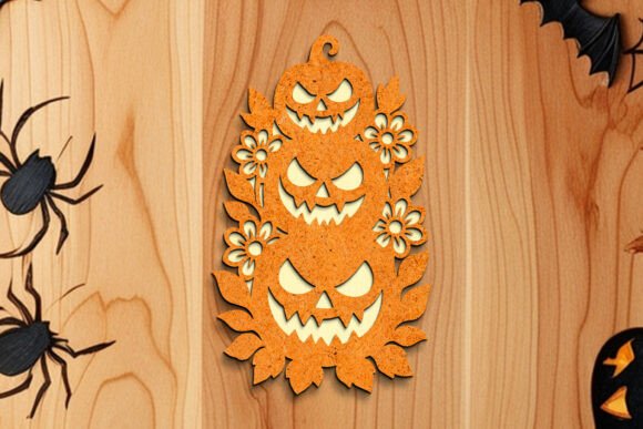 Download Stacked Flower Pumpkins Laser Cut SVG - Laser cut svg Collection