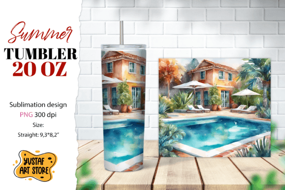 Download Pool Tumbler Wrap. Summer Tumbler Sublim - Tumbler wrap Collection