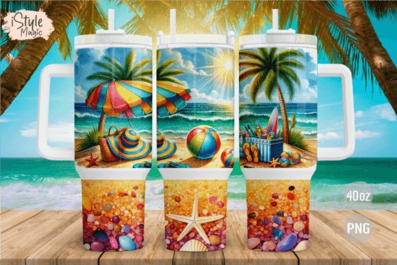 Download 40oz Beach Summer Tropical Tumbler Wrap - Tumbler wrap Collection