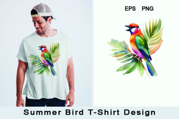 Download Summer Bird T-shirt Design - Premium Resources