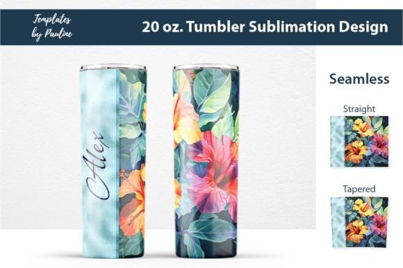 Download Tropical Flower Tumbler Wrap, Add Text - Tumbler wrap Collection