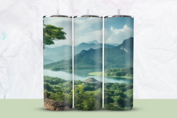 Download Nature with Lake Tumbler Wrap - Tumbler wrap Collection