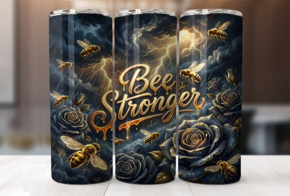 Download Bee Stronger Motivational Tumbler Wrap - Tumbler wrap Collection