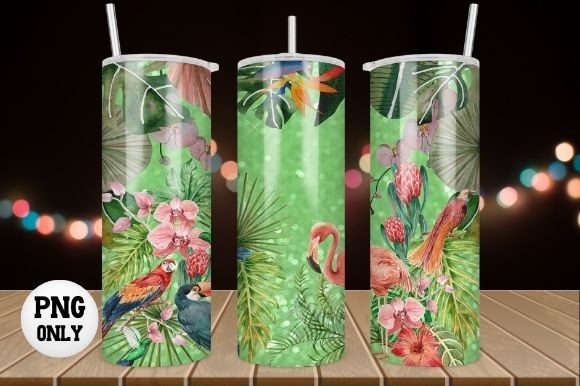 Download Tropical Flower Tumbler Wrap Sublimation - Tumbler wrap Collection