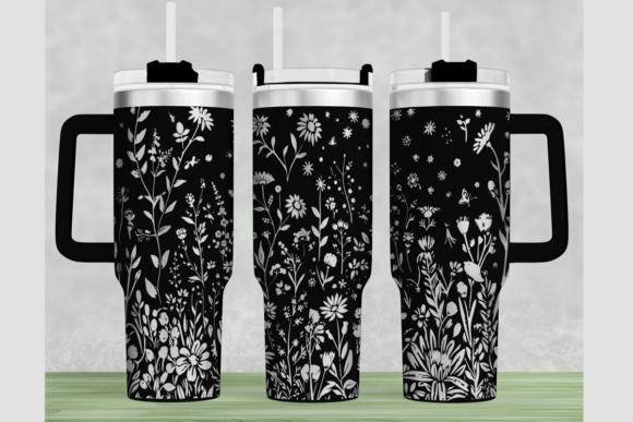 Download Floral Elegance 40oz Tumbler Wrap - Tumbler wrap Collection
