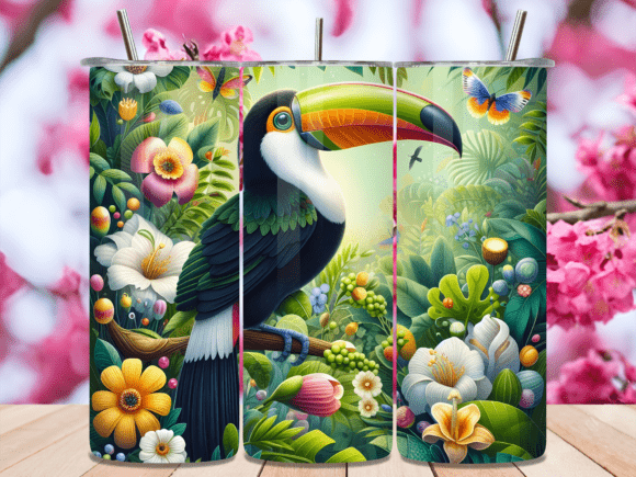 Download Tropical Toucan Bird 20oz Tumbler Wrap - Tumbler wrap Collection