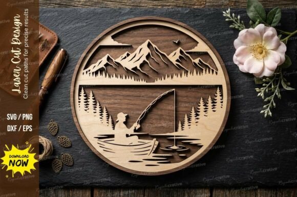 Download Mountain Lake Scene Laser Cut Svg - Laser cut svg Collection