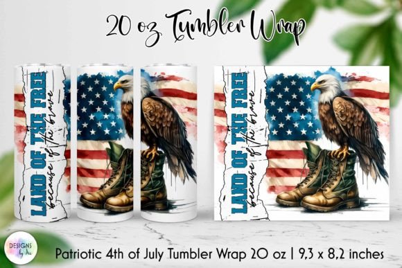 Download Land of the Free Patriotic Tumbler Wrap - Tumbler wrap Collection