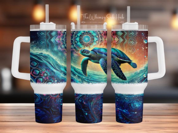 Download Sea Turtle 40 Oz Quencher Tumbler Wrap - Tumbler wrap Collection