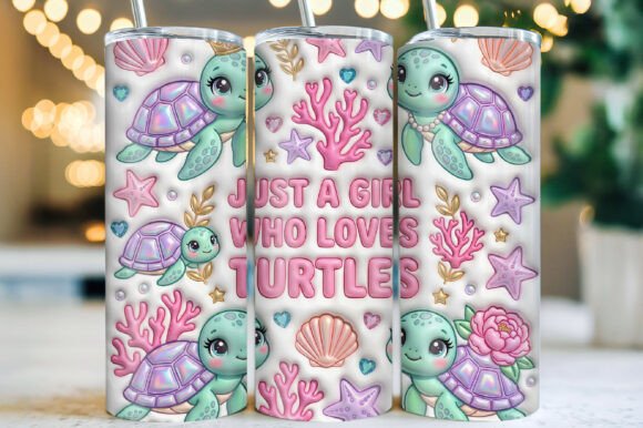 Download Inflated Sea Turtle Tumbler Wrap PNG - Tumbler wrap Collection