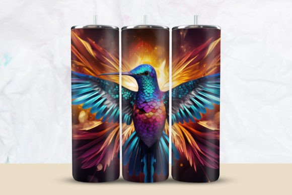 Download Glitter Colorful Bird Tumbler Wrap - Tumbler wrap Collection