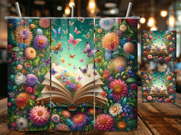 Download Butterfly Garden Storybook Tumbler Wrap - Tumbler wrap Collection
