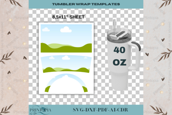 Download DIY Tumbler Wrap Template Set 078 - Tumbler wrap Collection