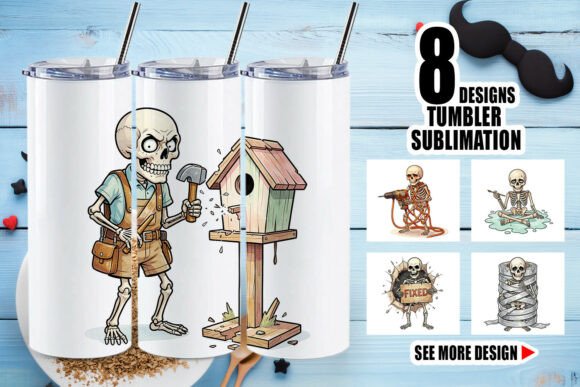 Download Watercolor Skeleton DIY Tumbler Wrap PNG - Tumbler wrap Collection
