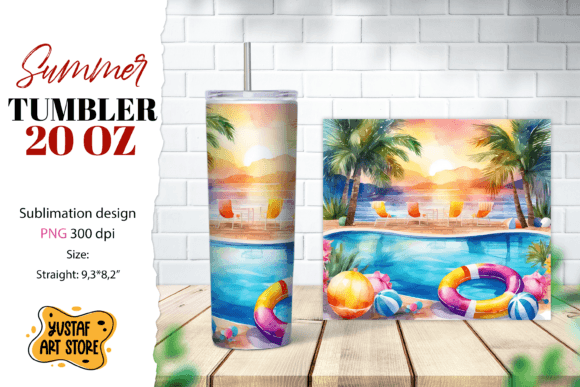 Download Pool Tumbler Wrap. Summer Tumbler Sublim - Tumbler wrap Collection