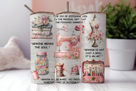 Download Sewing Life Tumbler Wrap PNG - Tumbler wrap Collection