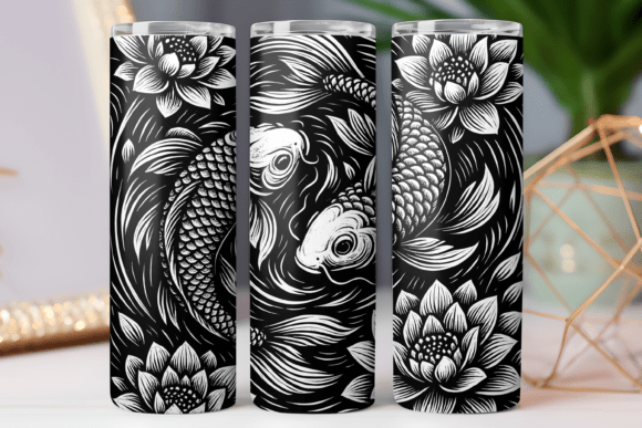 Download Japan Koi Fish Tumbler Wrap Photo Png - Tumbler wrap Collection