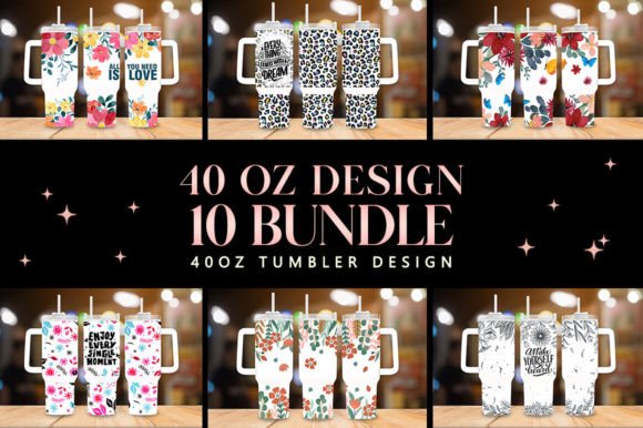 Download Floral Print 40oz Tumbler Wrap Bundle - Tumbler wrap Collection