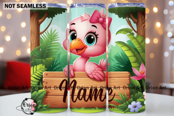 Download Baby Pink Flamingo Tumbler Wrap PNG - Tumbler wrap Collection