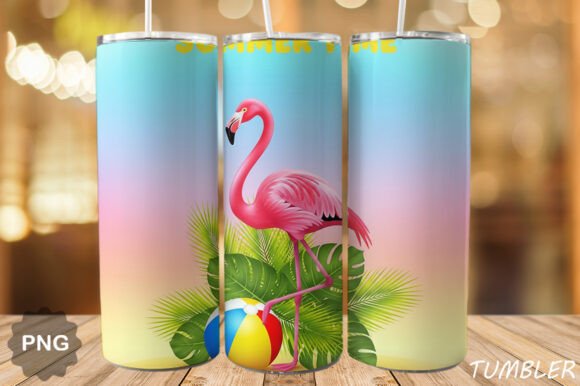 Download Summer Flamingo Beach Tumbler Wrap - Tumbler wrap Collection