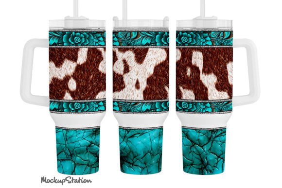 Download Western 40 Oz Quencher Tumbler Wrap PNG - Tumbler wrap Collection