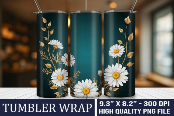 Download Daisy Flower Sublimation Tumbler Wrap - Tumbler wrap Collection