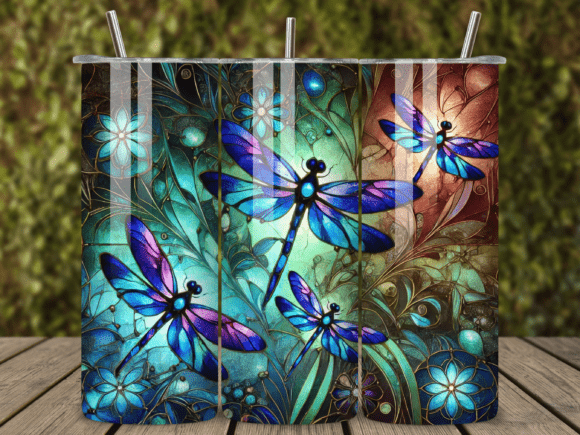 Download Dragonfly Tumbler Wraps Sublimation PNG - Tumbler wrap Collection