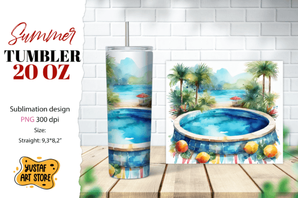 Download Pool Tumbler Wrap. Summer Tumbler Sublim - Tumbler wrap Collection