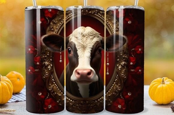 Download Vintage Goth Highland Calf Tumbler Wrap - Tumbler wrap Collection