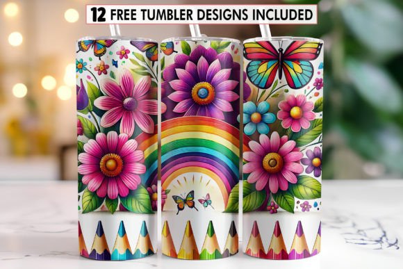 Download Glitter Pencil Teacher Tumbler Wrap - Tumbler wrap Collection