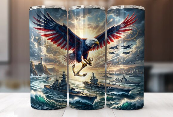Download US Navy Patriotic Eagle Tumbler Wrap PNG - Tumbler wrap Collection