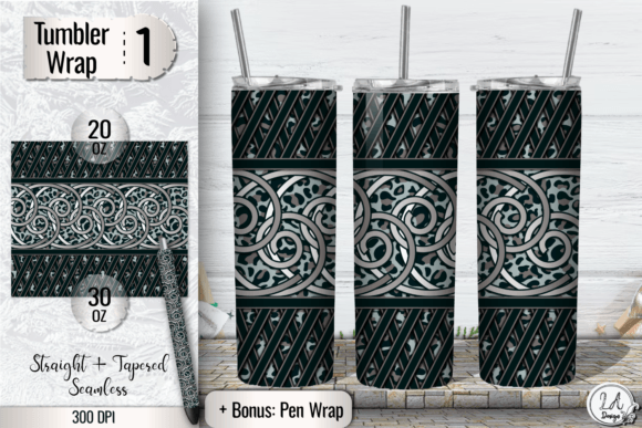 Download Ornament Tumbler Wrap. Abstract Design - Tumbler wrap Collection