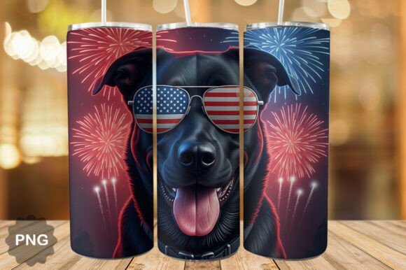 Download Patriotic Dog Fireworks Tumbler Wrap - Tumbler wrap Collection
