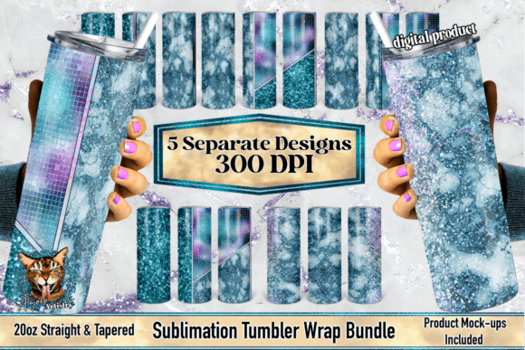 Download 20oz Marble Disco Tumbler Wrap Bundle - Tumbler wrap Collection