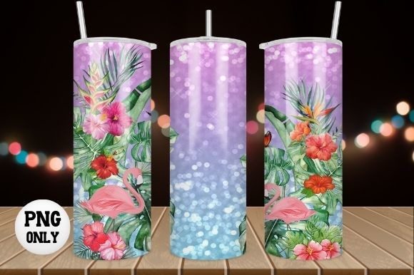 Download Tropical Flower Tumbler Wrap Sublimation - Tumbler wrap Collection