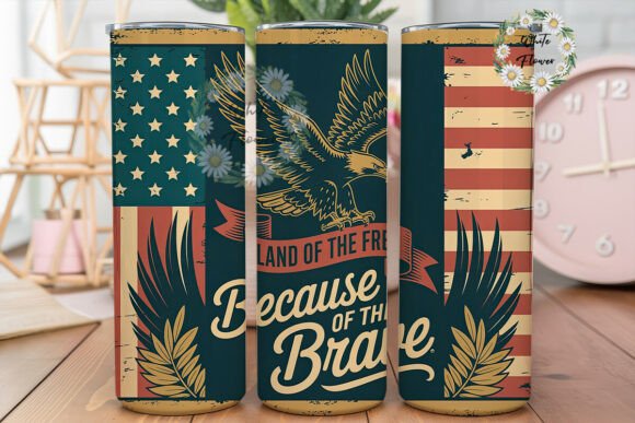 Download Vintage Patriotic Eagle Tumbler Wrap PNG - Tumbler wrap Collection
