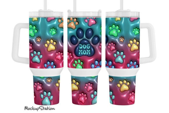 Download Dog Mom 40 Oz Quencher Tumbler Wrap PNG - Tumbler wrap Collection