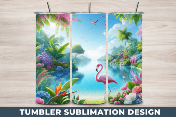 Download 3D Flamingo 20 Oz Skinny Tumbler Wraps - Tumbler wrap Collection