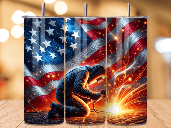 Download American Flag Welding Spark Tumbler Wrap - Tumbler wrap Collection